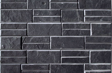 SC018 Black Stacked Stone Slate